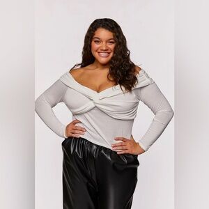 Twisted Off-the-Shoulder Top - Size 0X - NWT